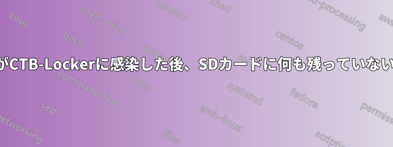 メインシステムがCTB-Lockerに感染した後、SDカードに何も残っていないことを確認する