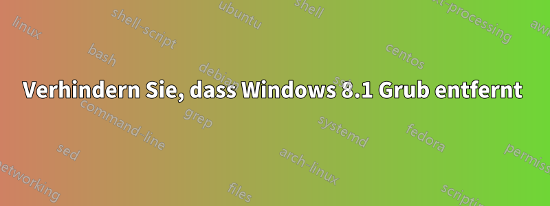 Verhindern Sie, dass Windows 8.1 Grub entfernt