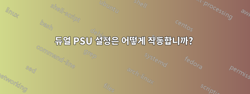 듀얼 PSU 설정은 어떻게 작동합니까?