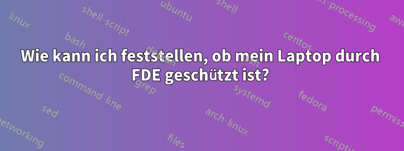 Wie kann ich feststellen, ob mein Laptop durch FDE geschützt ist?
