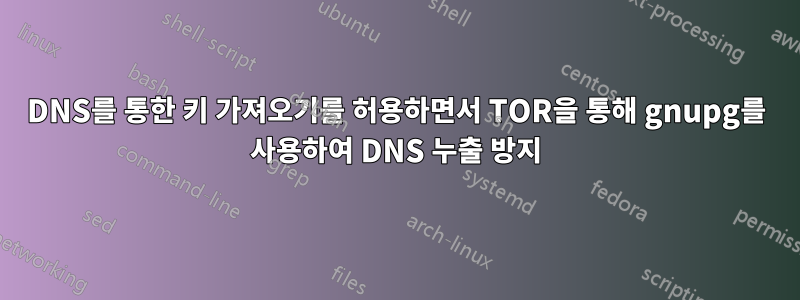 DNS를 통한 키 가져오기를 허용하면서 TOR을 통해 gnupg를 사용하여 DNS 누출 방지