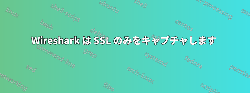 Wireshark は SSL のみをキャプチャします