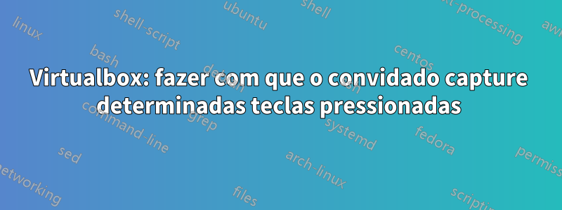 Virtualbox: fazer com que o convidado capture determinadas teclas pressionadas