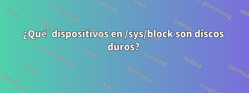 ¿Qué dispositivos en /sys/block son discos duros?