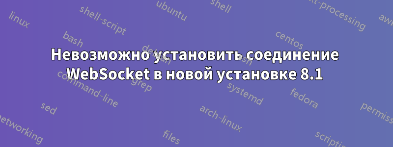 Невозможно установить соединение WebSocket в новой установке 8.1