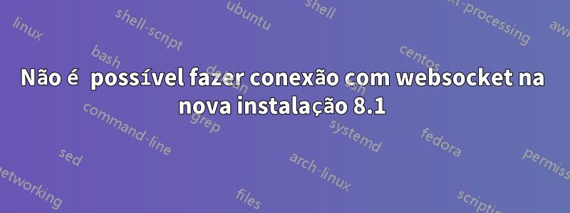 Não é possível fazer conexão com websocket na nova instalação 8.1