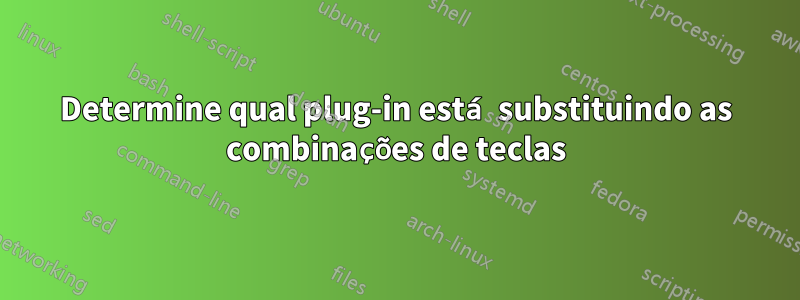 Determine qual plug-in está substituindo as combinações de teclas