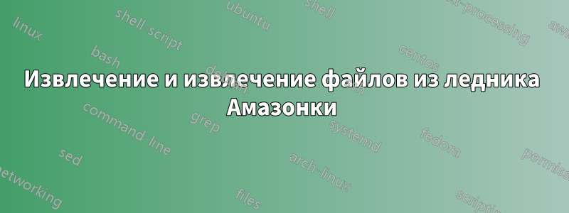 Извлечение и извлечение файлов из ледника Амазонки