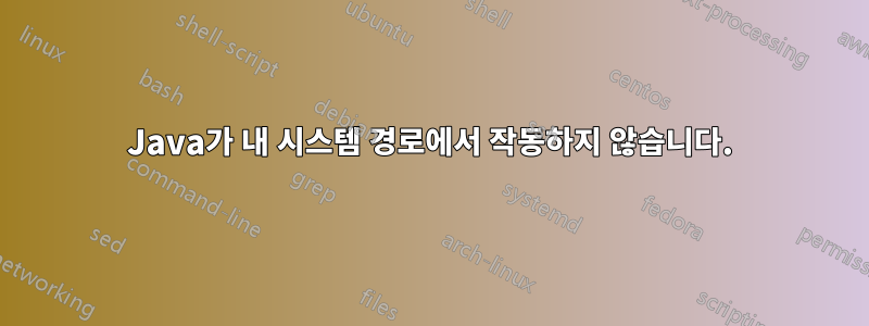 Java가 내 시스템 경로에서 작동하지 않습니다.