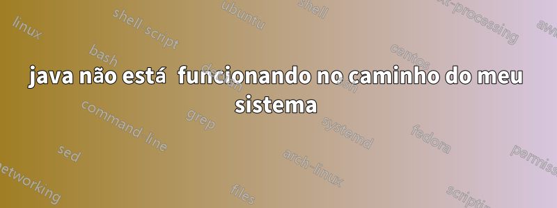 java não está funcionando no caminho do meu sistema