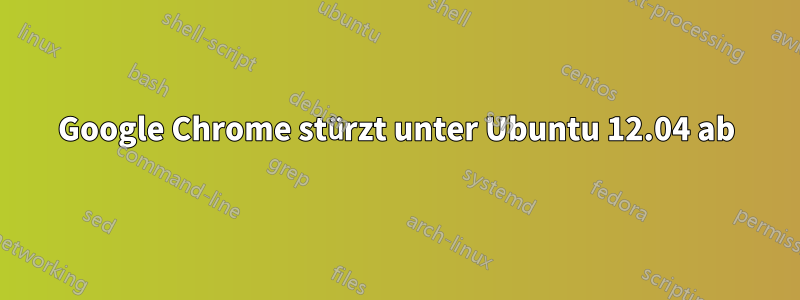 Google Chrome stürzt unter Ubuntu 12.04 ab