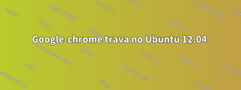 Google-chrome trava no Ubuntu 12.04