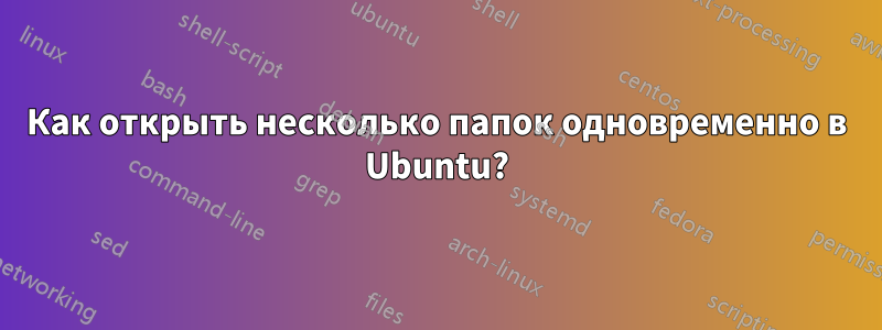 Как открыть несколько папок одновременно в Ubuntu?