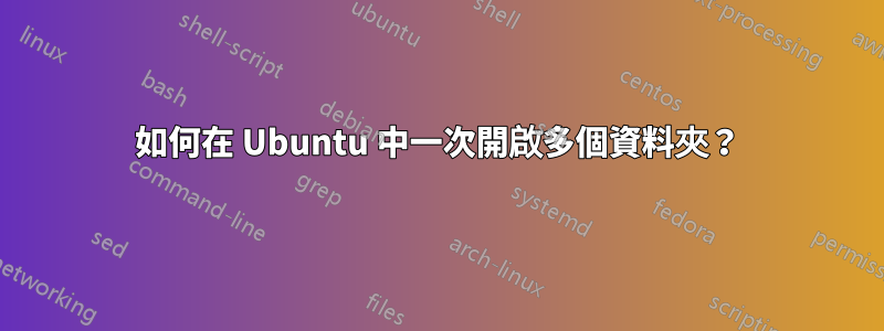 如何在 Ubuntu 中一次開啟多個資料夾？