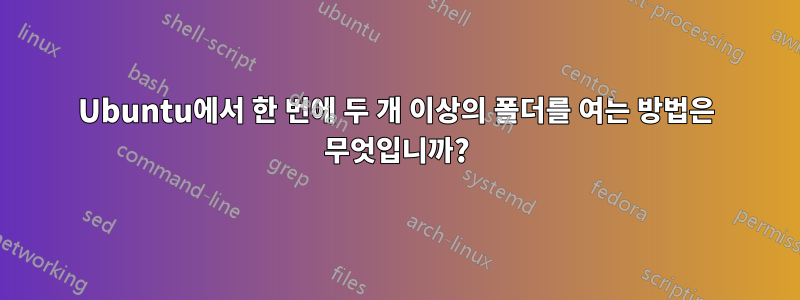 Ubuntu에서 한 번에 두 개 이상의 폴더를 여는 방법은 무엇입니까?