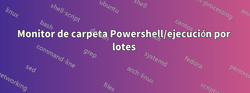 Monitor de carpeta Powershell/ejecución por lotes