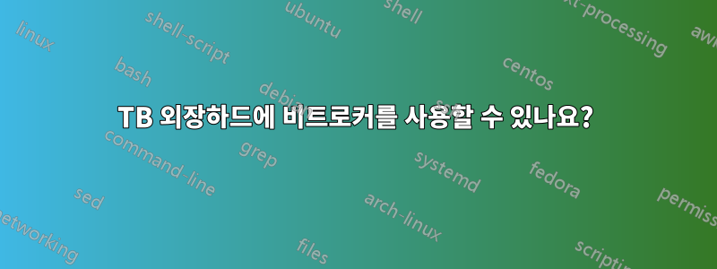 1TB 외장하드에 비트로커를 사용할 수 있나요?