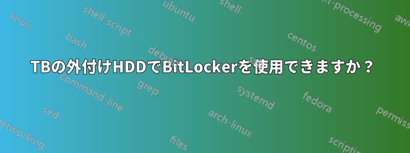 1TBの外付けHDDでBitLockerを使用できますか？