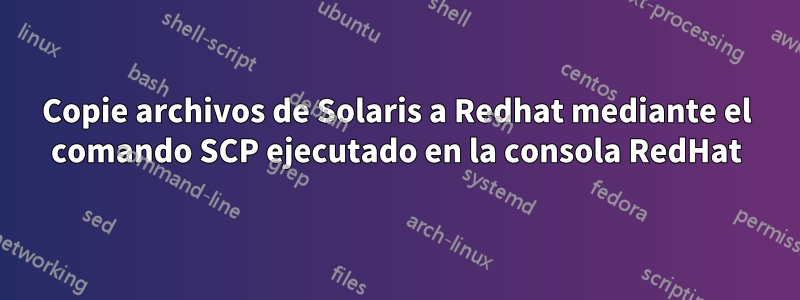 Copie archivos de Solaris a Redhat mediante el comando SCP ejecutado en la consola RedHat