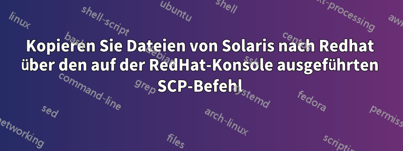 Kopieren Sie Dateien von Solaris nach Redhat über den auf der RedHat-Konsole ausgeführten SCP-Befehl