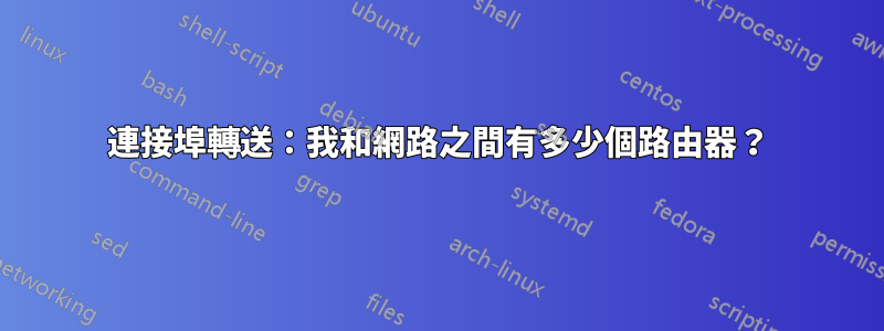 連接埠轉送：我和網路之間有多少個路由器？