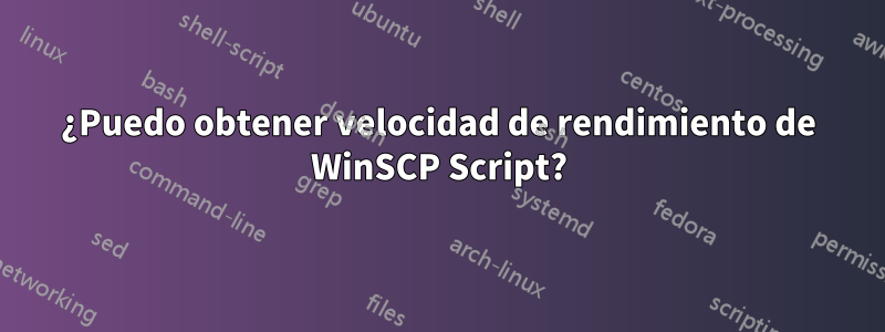 ¿Puedo obtener velocidad de rendimiento de WinSCP Script?