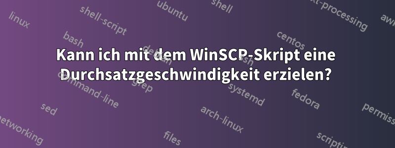 Kann ich mit dem WinSCP-Skript eine Durchsatzgeschwindigkeit erzielen?