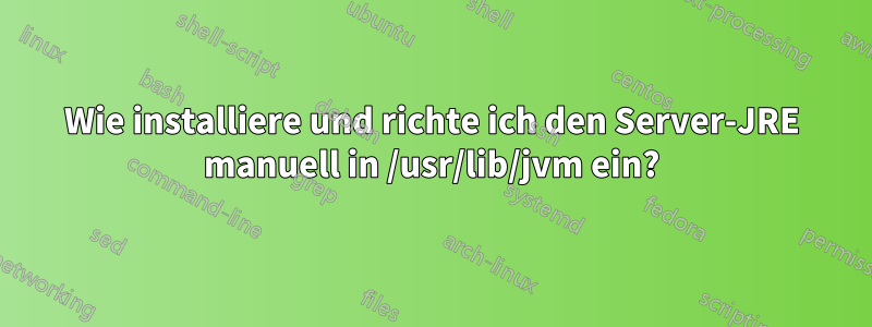 Wie installiere und richte ich den Server-JRE manuell in /usr/lib/jvm ein?