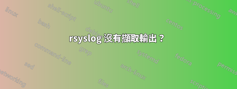 rsyslog 沒有擷取輸出？