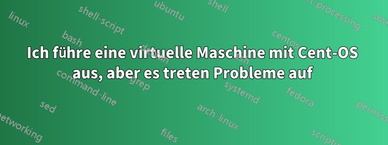 Ich führe eine virtuelle Maschine mit Cent-OS aus, aber es treten Probleme auf