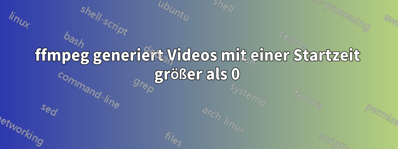 ffmpeg generiert Videos mit einer Startzeit größer als 0