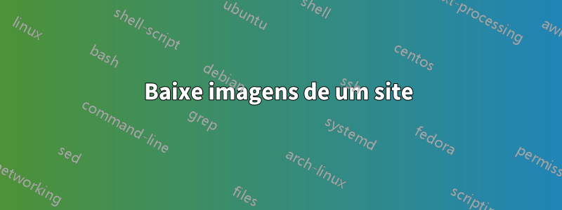 Baixe imagens de um site