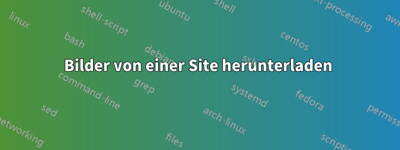 Bilder von einer Site herunterladen