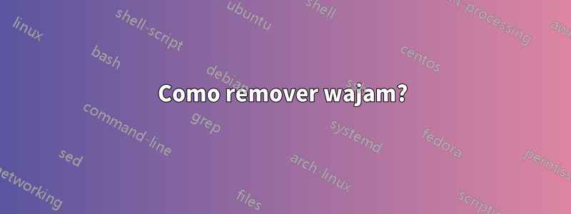 Como remover wajam?