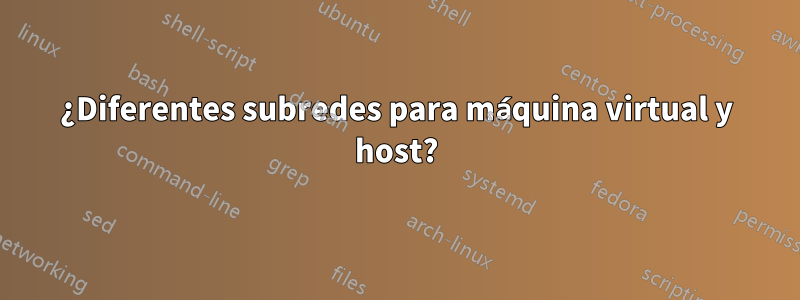 ¿Diferentes subredes para máquina virtual y host?