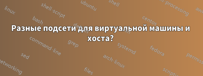 Разные подсети для виртуальной машины и хоста?