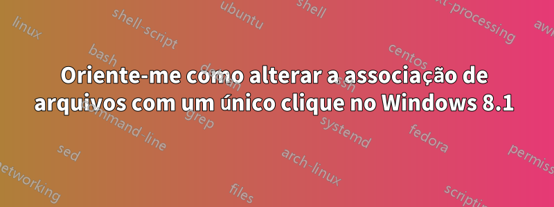 Oriente-me como alterar a associação de arquivos com um único clique no Windows 8.1