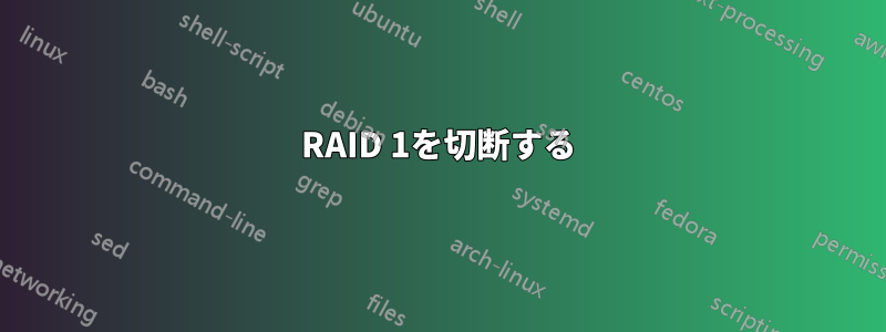 RAID 1を切断する