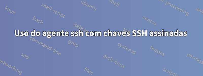 Uso do agente ssh com chaves SSH assinadas