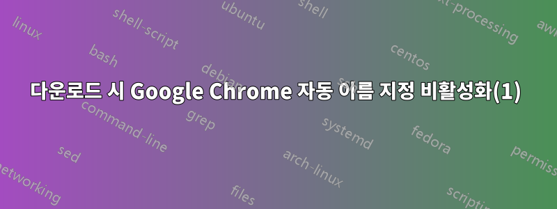 다운로드 시 Google Chrome 자동 이름 지정 비활성화(1)