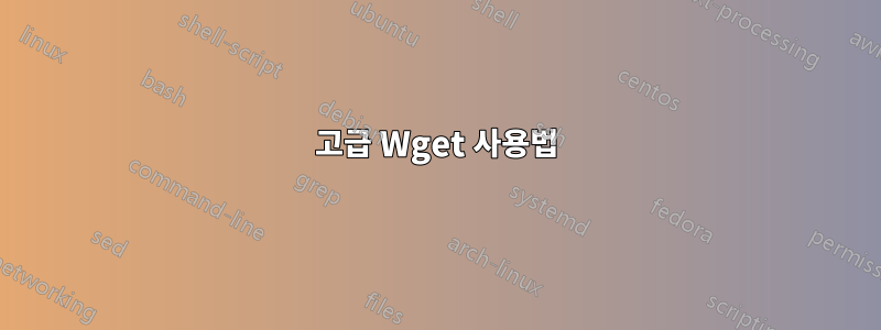 고급 Wget 사용법