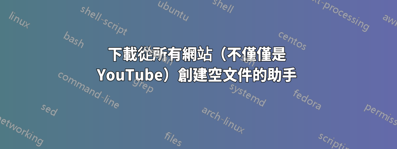 下載從所有網站（不僅僅是 YouTube）創建空文件的助手