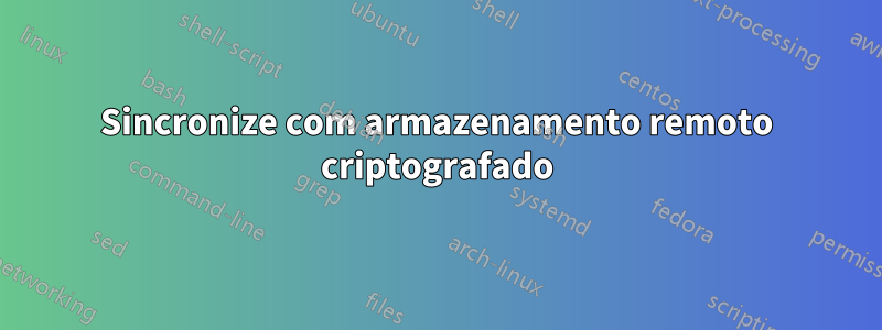 Sincronize com armazenamento remoto criptografado