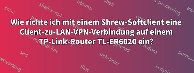 Wie richte ich mit einem Shrew-Softclient eine Client-zu-LAN-VPN-Verbindung auf einem TP-Link-Router TL-ER6020 ein?