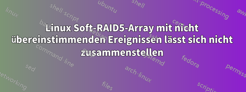 Linux Soft-RAID5-Array mit nicht übereinstimmenden Ereignissen lässt sich nicht zusammenstellen