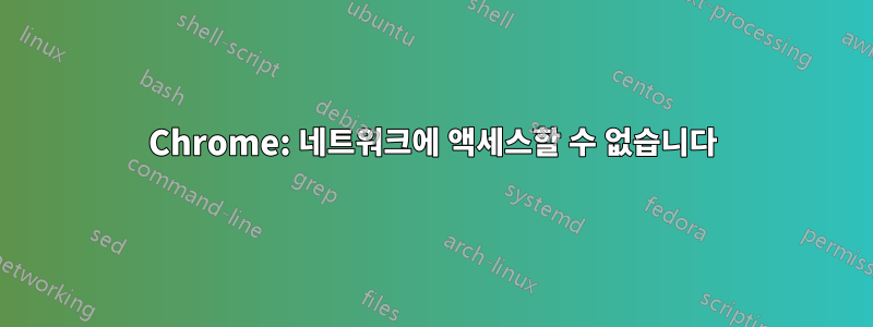 Chrome: 네트워크에 액세스할 수 없습니다