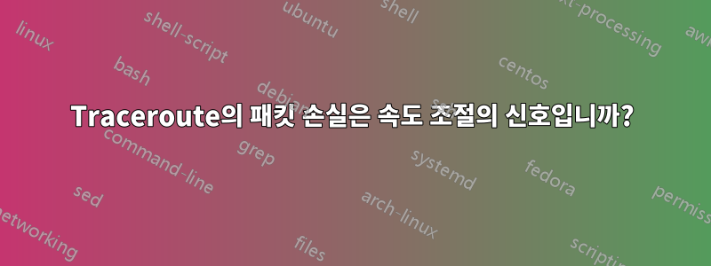 Traceroute의 패킷 손실은 속도 조절의 신호입니까?