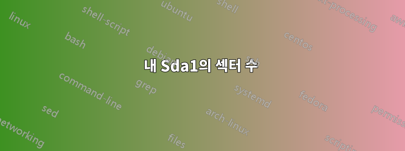 내 Sda1의 섹터 수