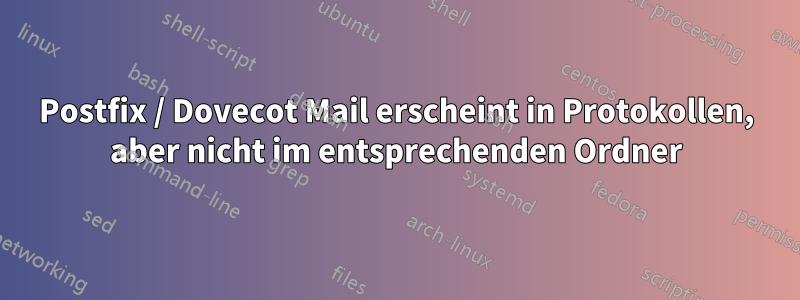 Postfix / Dovecot Mail erscheint in Protokollen, aber nicht im entsprechenden Ordner