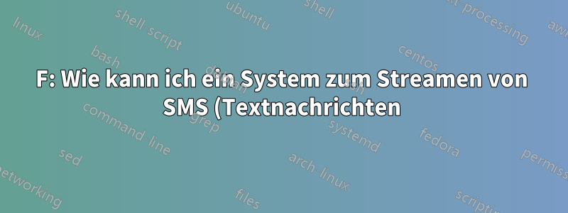 F: Wie kann ich ein System zum Streamen von SMS (Textnachrichten) an einen Drucker einrichten, sodass sie sofort nach dem Empfang ausgedruckt werden?